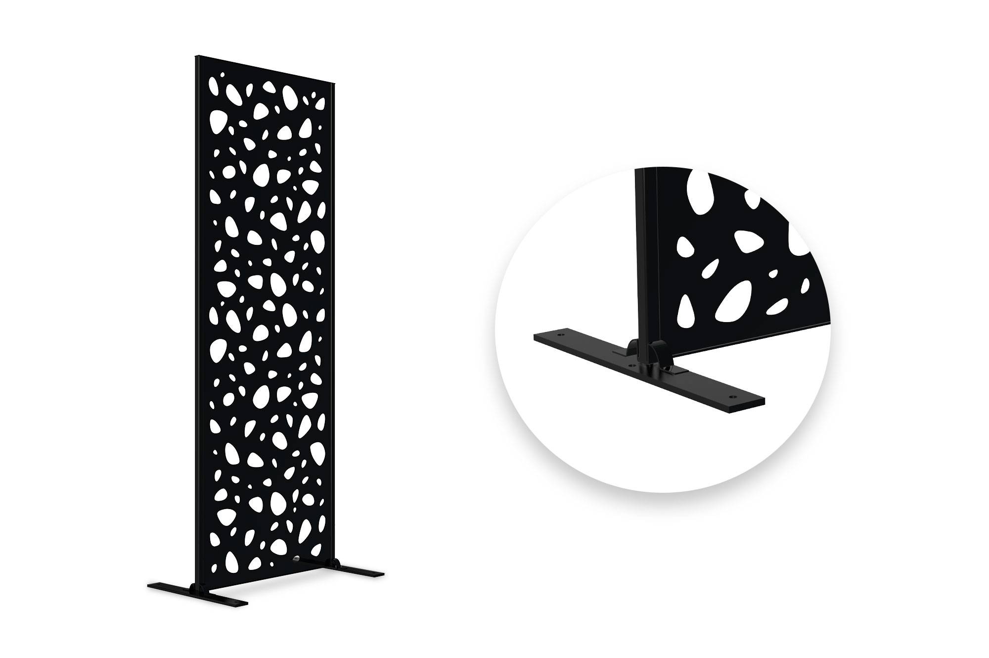 Casanoov Lot de 3 panneaux décoratifs SUNNY Noir H.160 cm motifs intégral - Image 3