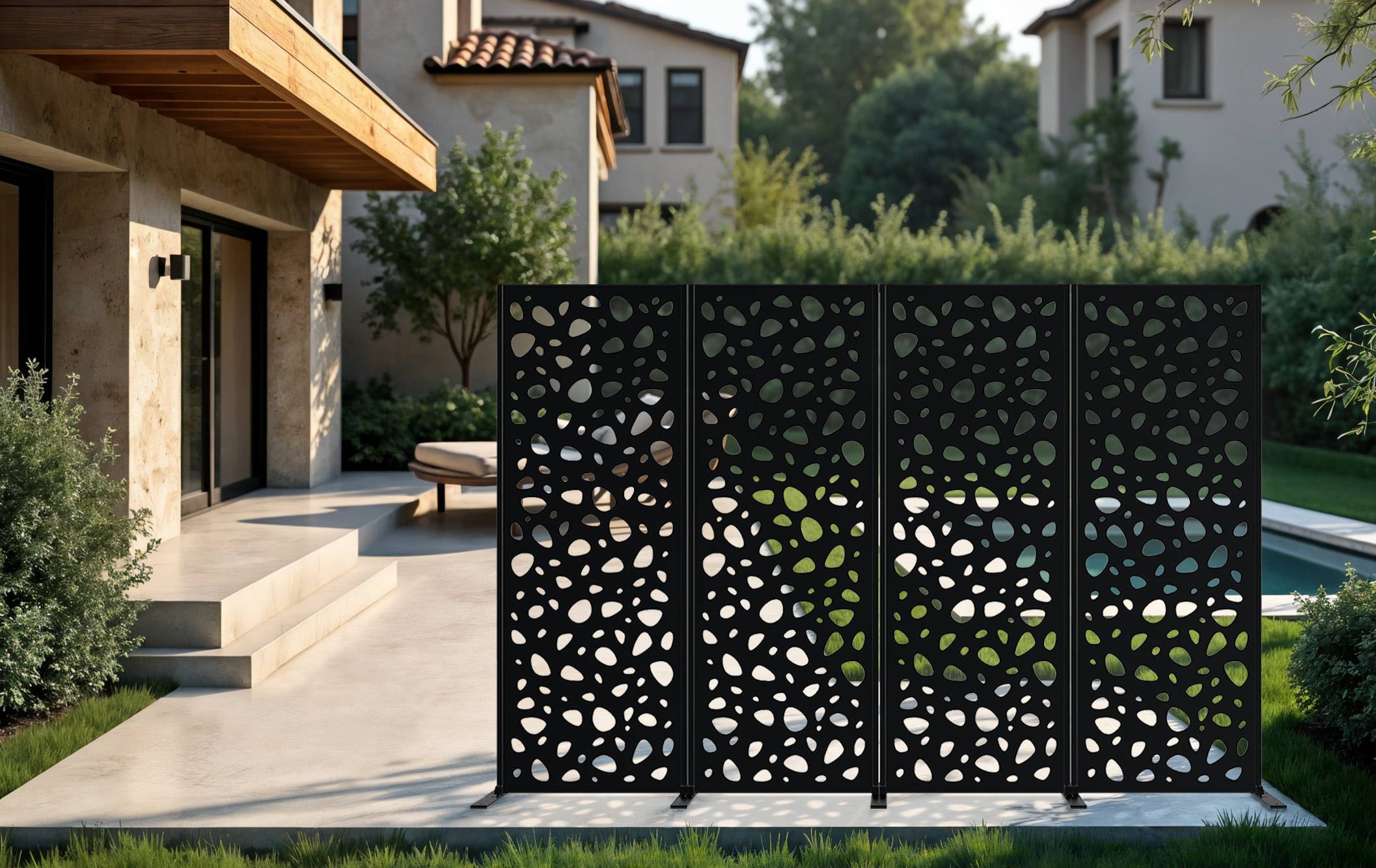 Casanoov Lot de 3 panneaux décoratifs SUNNY Noir H.160 cm motifs intégral - Image 4