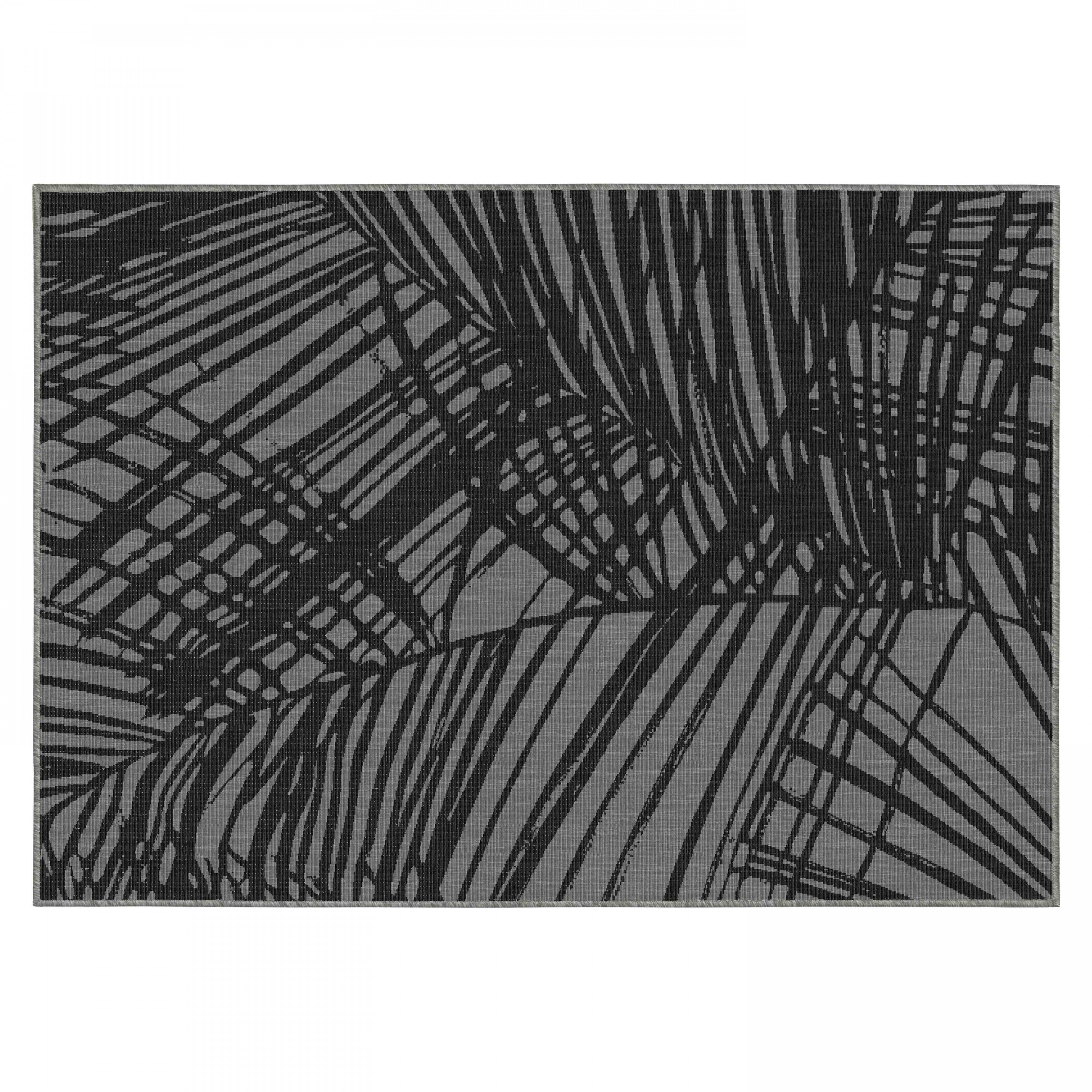Oviala - Tapis d'extérieur en polypropylène 160 x 230 cm noir Palmio - Oviala - Image 1