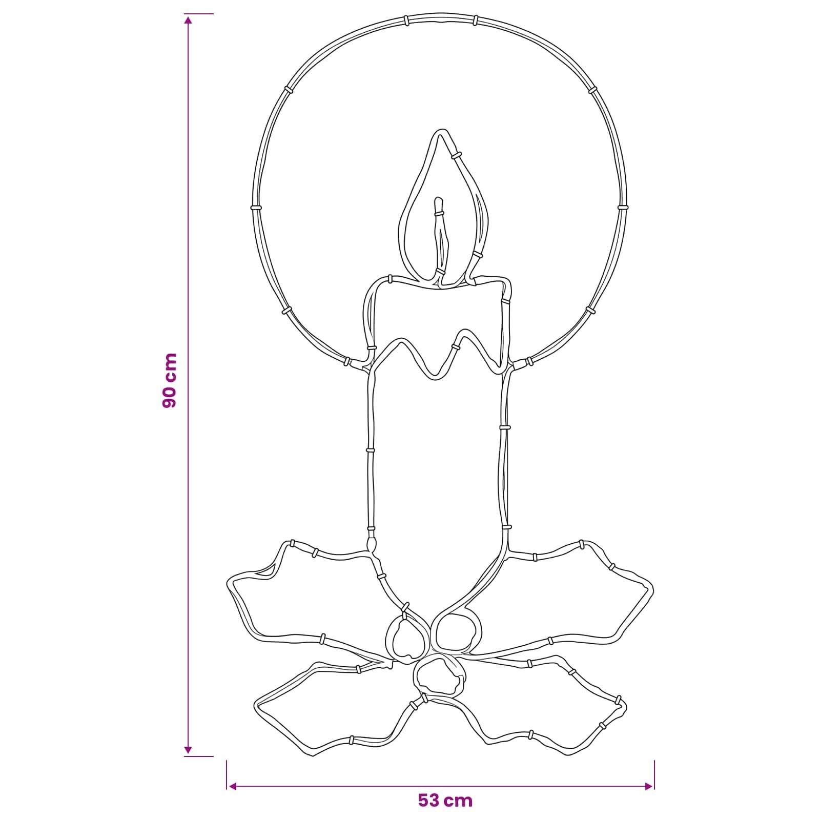 Vidaxl - Bougie de Noël LED en cordon lumineux avec houx LOVIISA 120 LED vidaXL 42053479 - Image 3