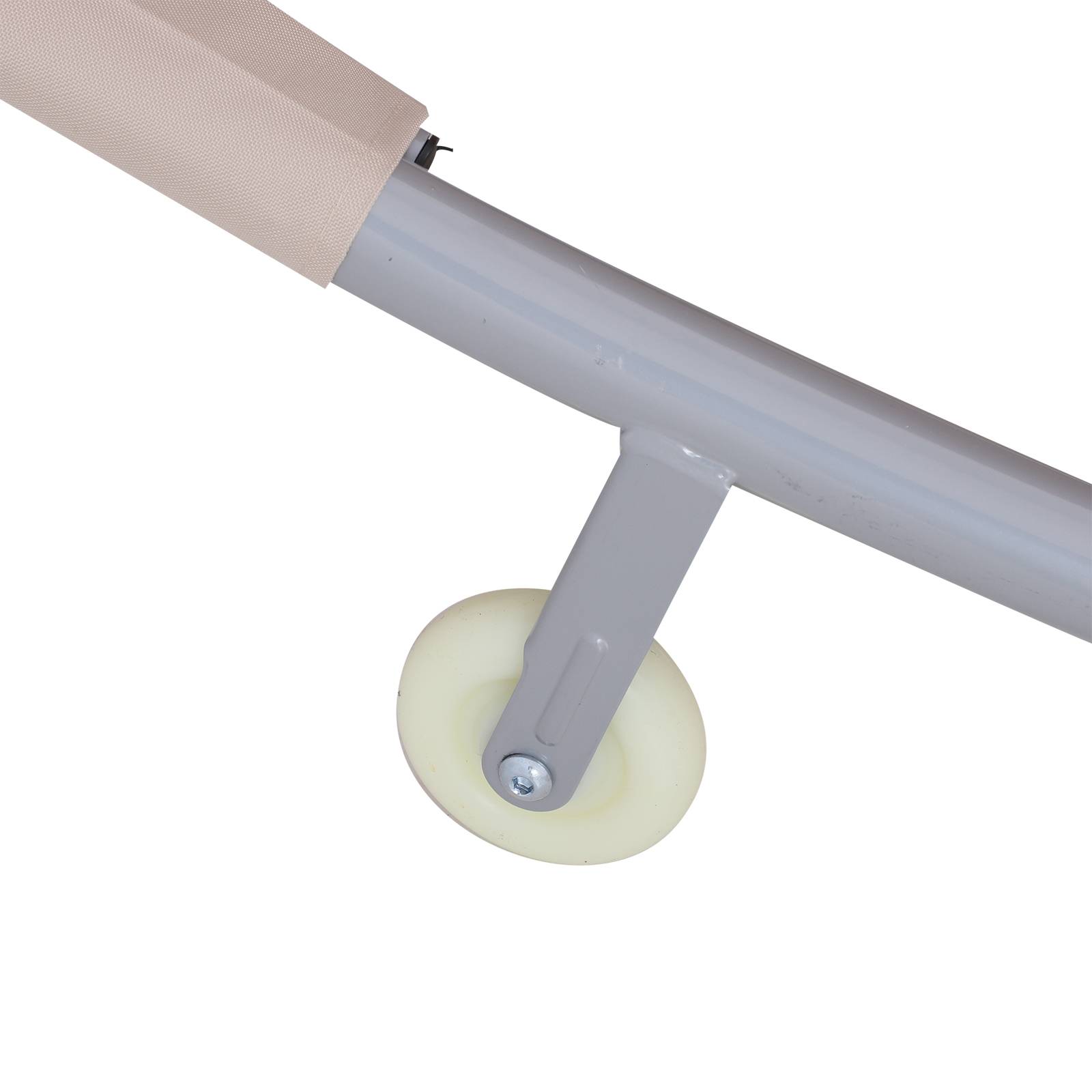 Outsunny - Bain de soleil 2 places lit de jardin design contemporain toit réglable 2 roulettes 2 oreillers acier époxy polyester sable - Outsunny - Image 8