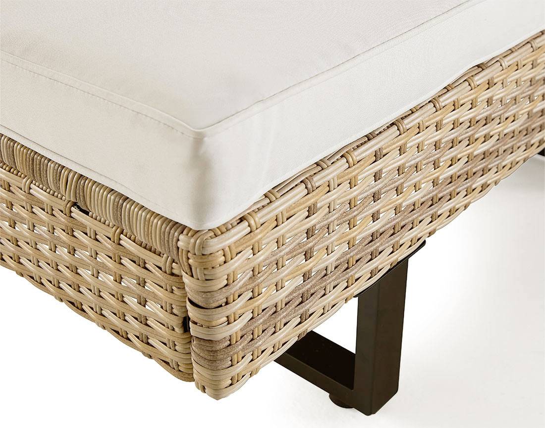 Sashi – salon de jardin d'angle en résine beige et grise – 5 places - coussins gris clair et table incluse - Best Mobilier - Image 9