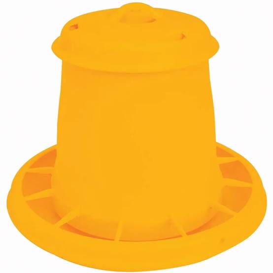 Mangeoire à trémie cylindrique plastique avec poignée - 3,5 kg - Jaune Novital - Image 2