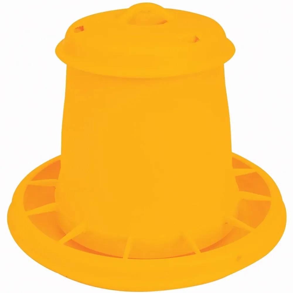 Mangeoire à trémie cylindrique plastique avec poignée - 3,5 kg - Jaune Novital - Image 2
