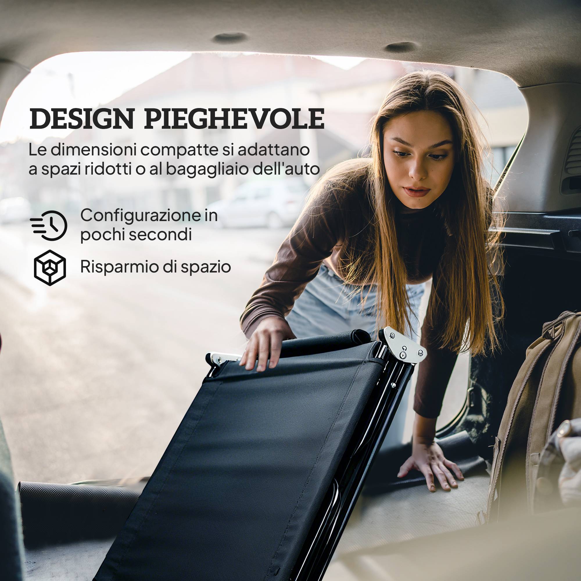 Transat pliable avec trou facial et coussins, acier et tissu oxford - Image 9