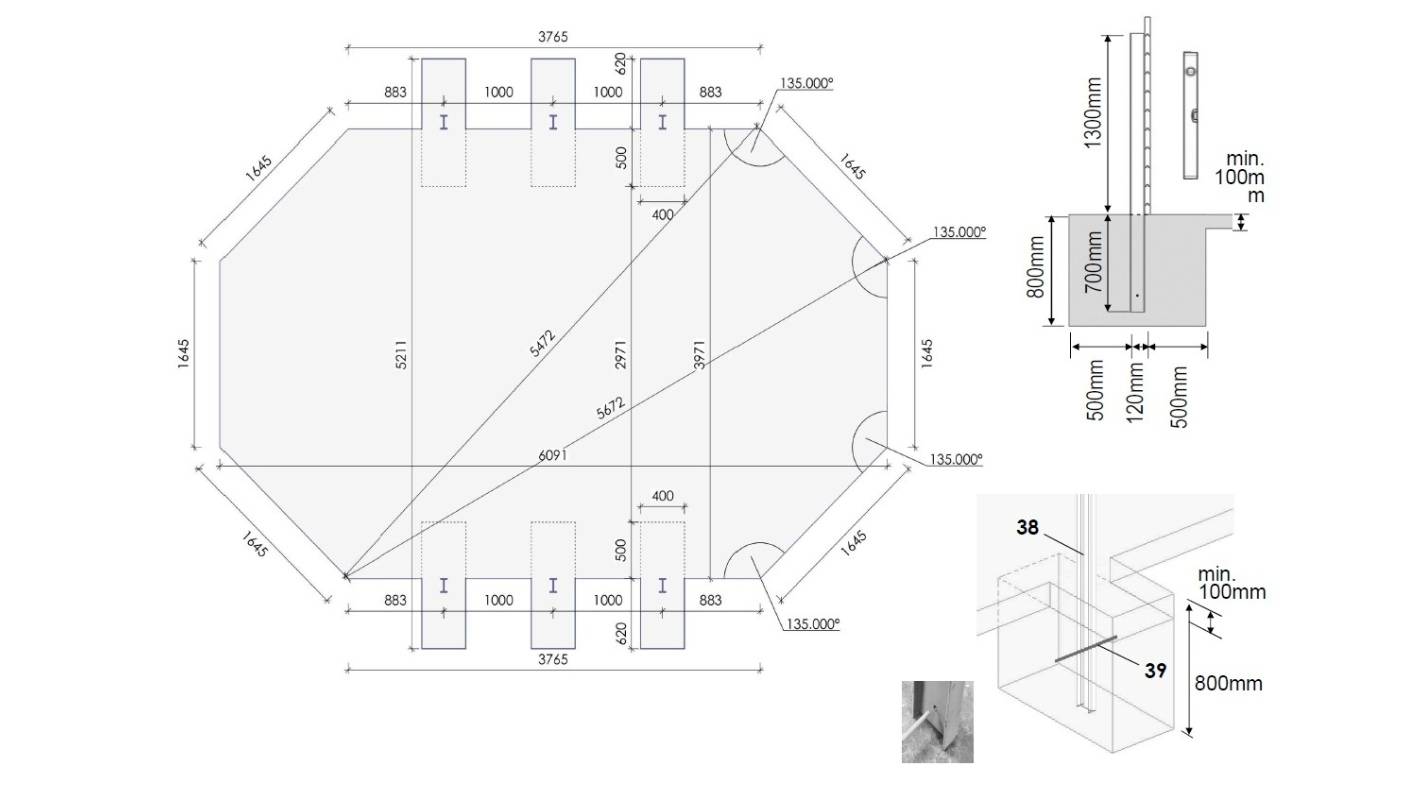 Altanka - Piscine de jardin en bois - 6,53x4,41 x H.1,42 m - avec filtration et coffre de filtration - BAS552OSP+SZA6 - Image 5