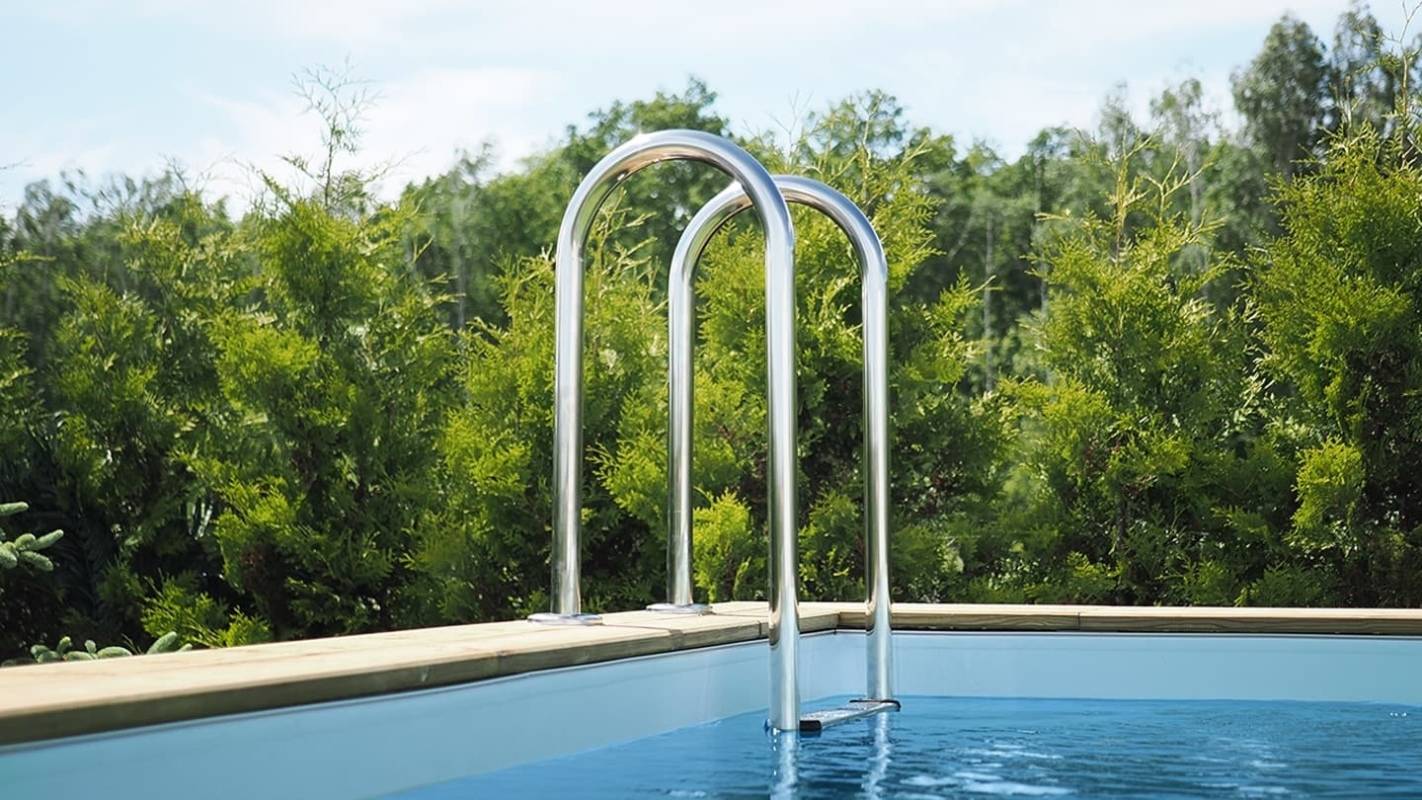 Altanka - Piscine de jardin en bois - 6,53x4,41 x H.1,42 m - avec filtration et coffre de filtration - BAS552OSP+SZA6 - Image 10