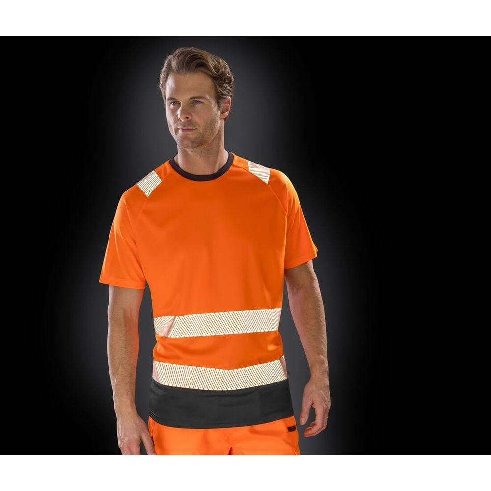 T-shirt haute visibilité en polyester recyclé Result Orange Fluo XL - XXL - Image 3