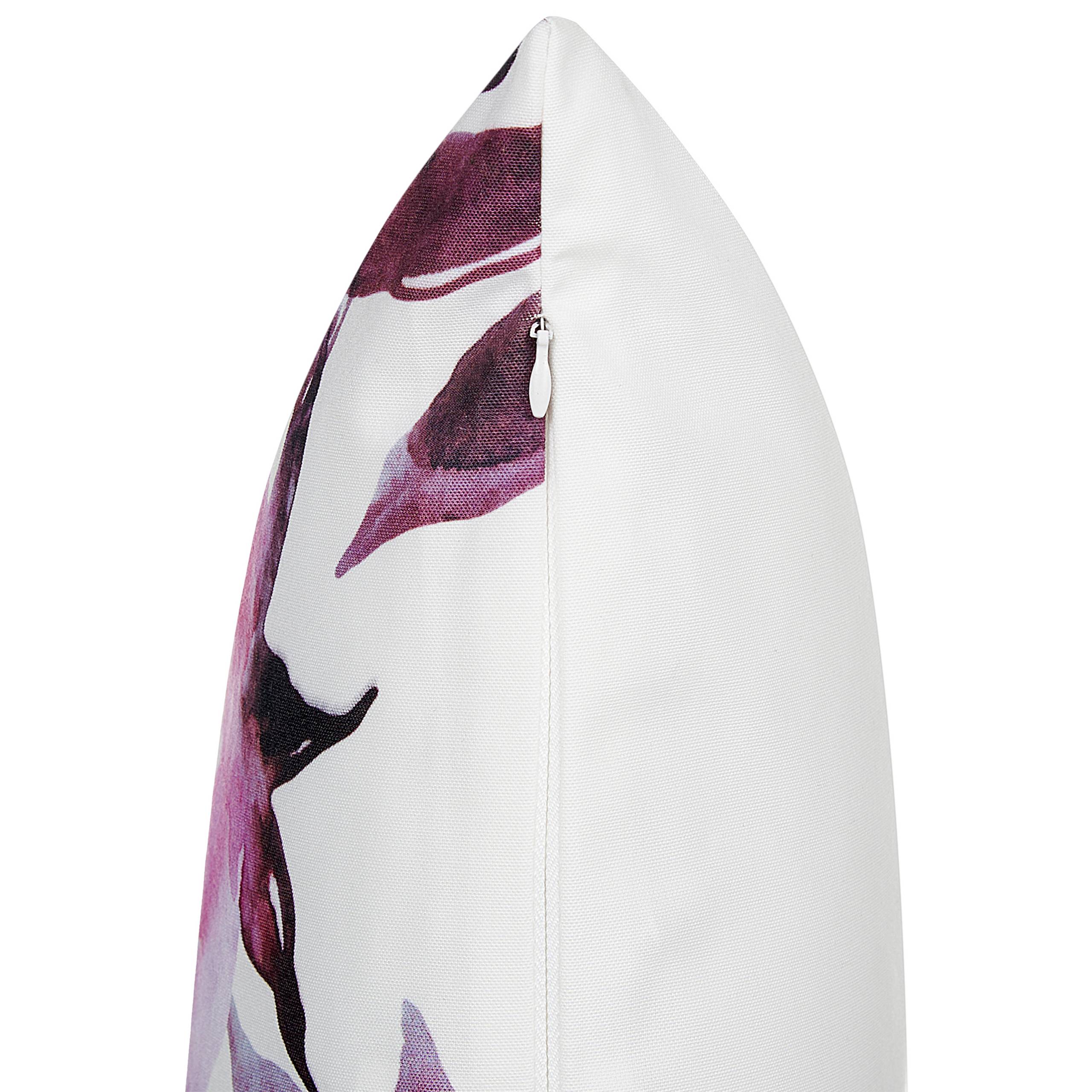 Beliani - 2 Coussins Décoratifs de Jardin Rose et Blanc à Motif Floral 45 x 45 cm Très Confortable pour l'Extérieur ou Intérieur Housses Amovibles - Image 5
