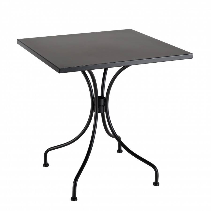 Macabane - MALO - SALON DE JARDIN 2 PERS. - 1 Table carrée 70x70cm et 2 fauteuils beiges et noirs en rotin synthétique - Image 3