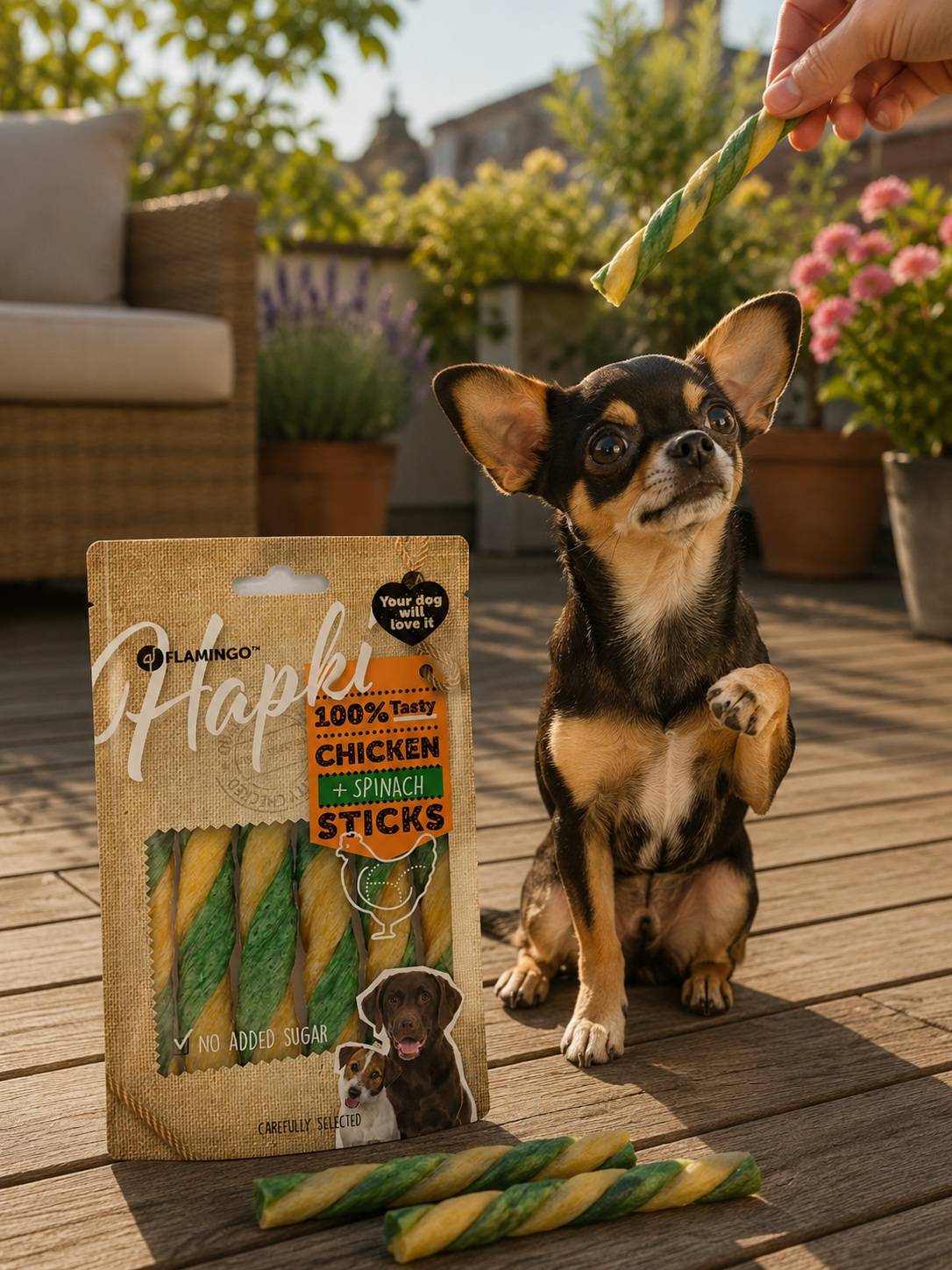 Friandise bâton poulet & épinards pour chien 85g - Image 4