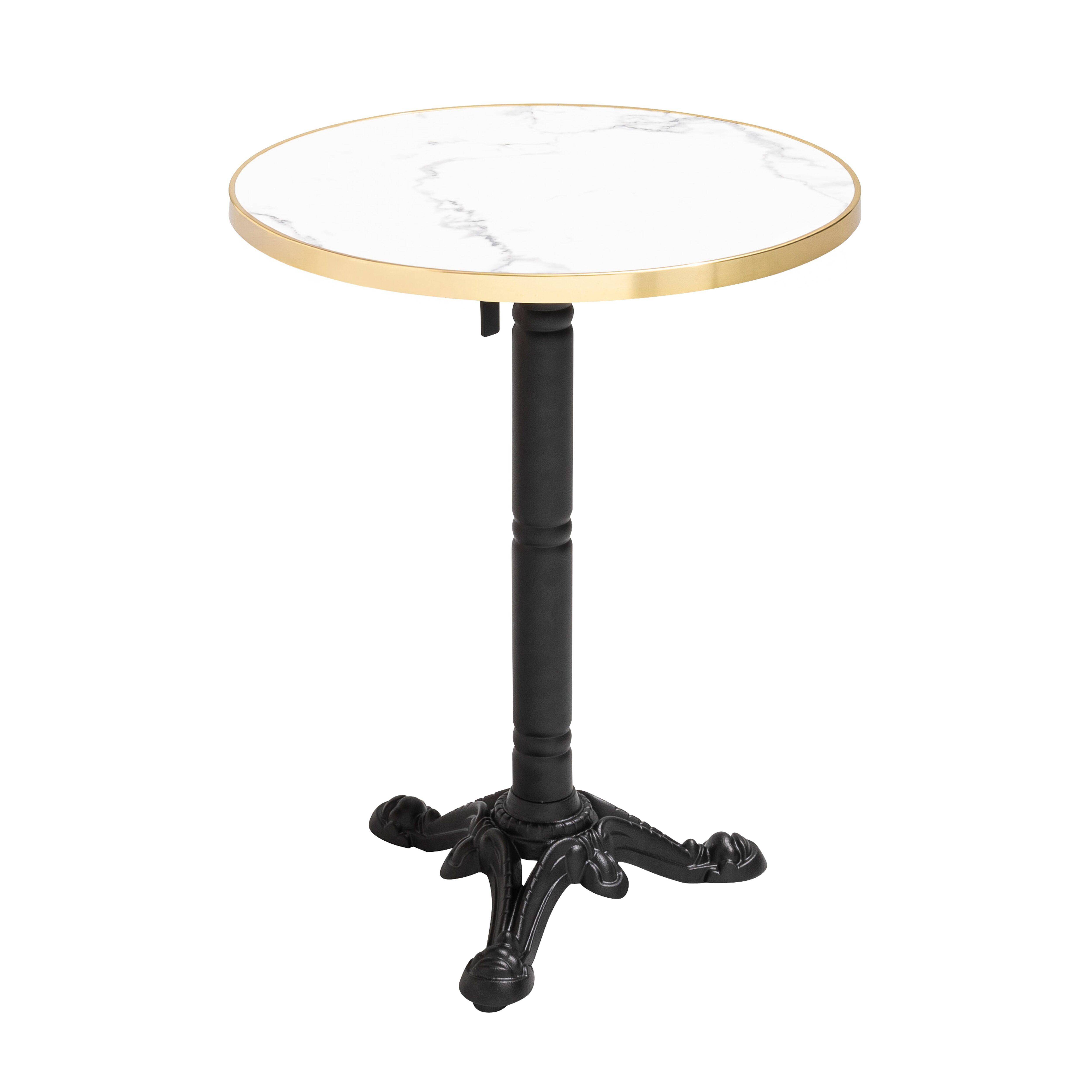Oviala - Table de terrasse 60cm inclinable marbre blanc et 2 chaises rouge Montmartre - Oviala - Image 6