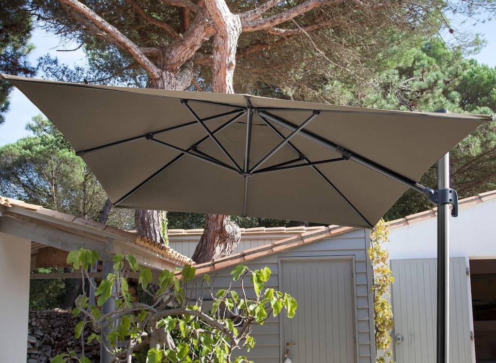 Proloisirs - Toile Parasol Mat Déporté NH 3x4/8 Polyester 210gr SD - Taupe PROLOISIRS - Image 2