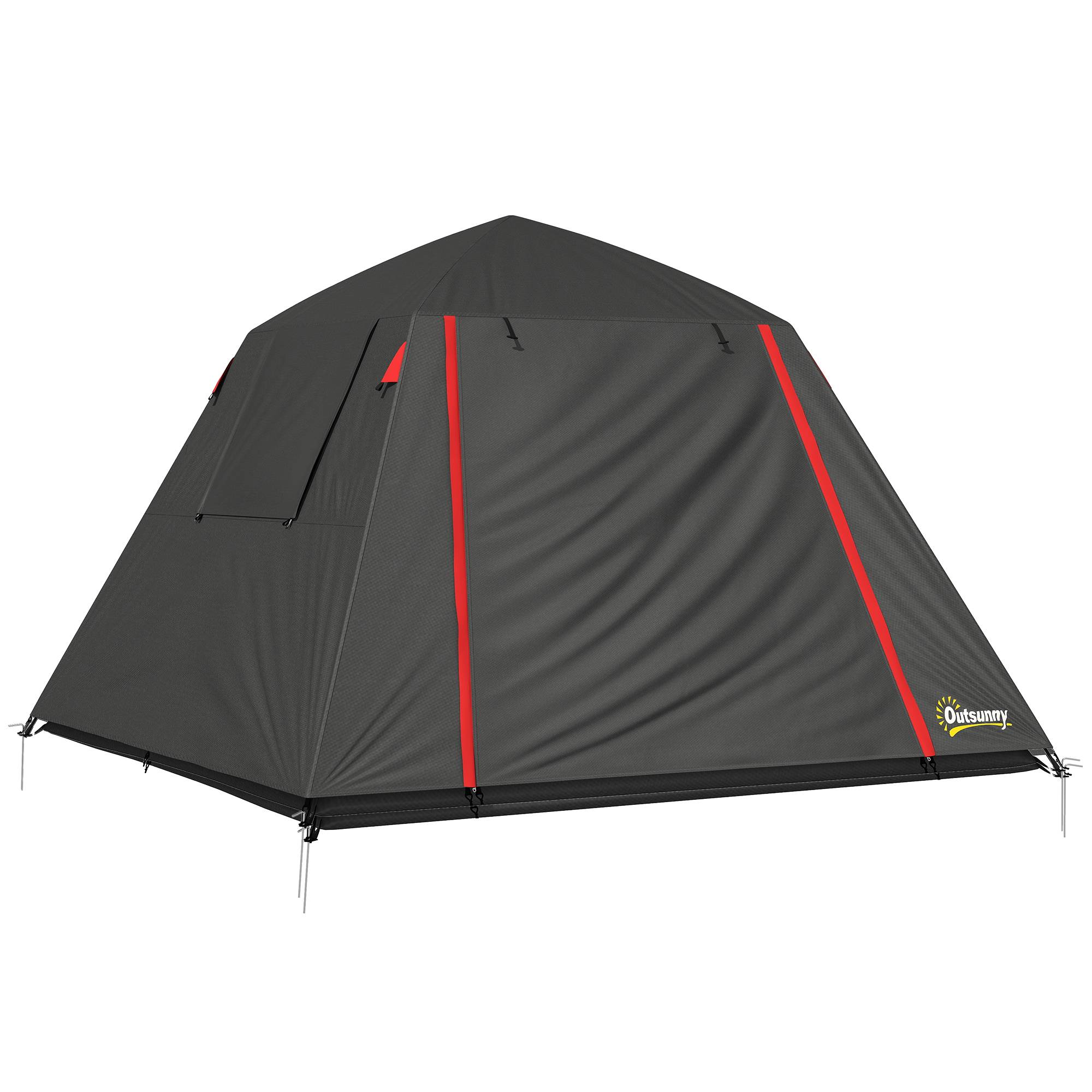 Sans Marque - Tente camping 2 pers., 3000mm imperméable+vent, dôme, 2 portes, 2 fenêtres mesh, 2 fenêtres latérales, sac - Image 2