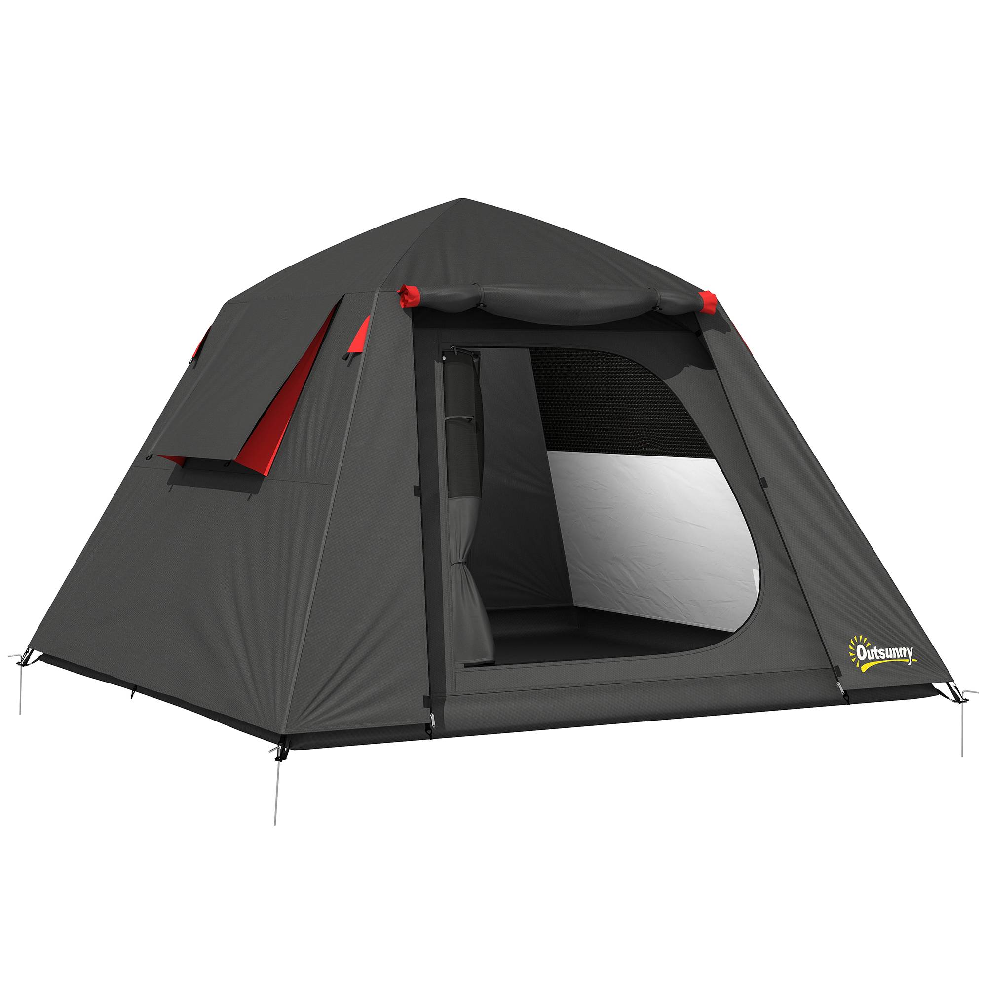 Sans Marque - Tente camping 2 pers., 3000mm imperméable+vent, dôme, 2 portes, 2 fenêtres mesh, 2 fenêtres latérales, sac - Image 1