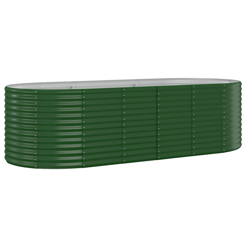 Jardinière | Lit surélevé de jardin Acier galvanisé 249x100x68cm Vert - Image 1
