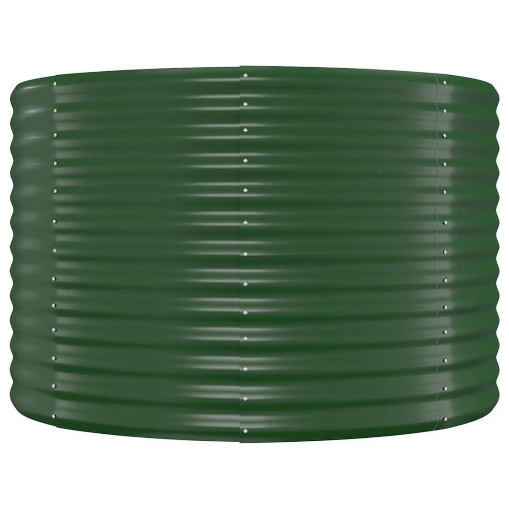 Jardinière | Lit surélevé de jardin Acier galvanisé 249x100x68cm Vert - Image 4