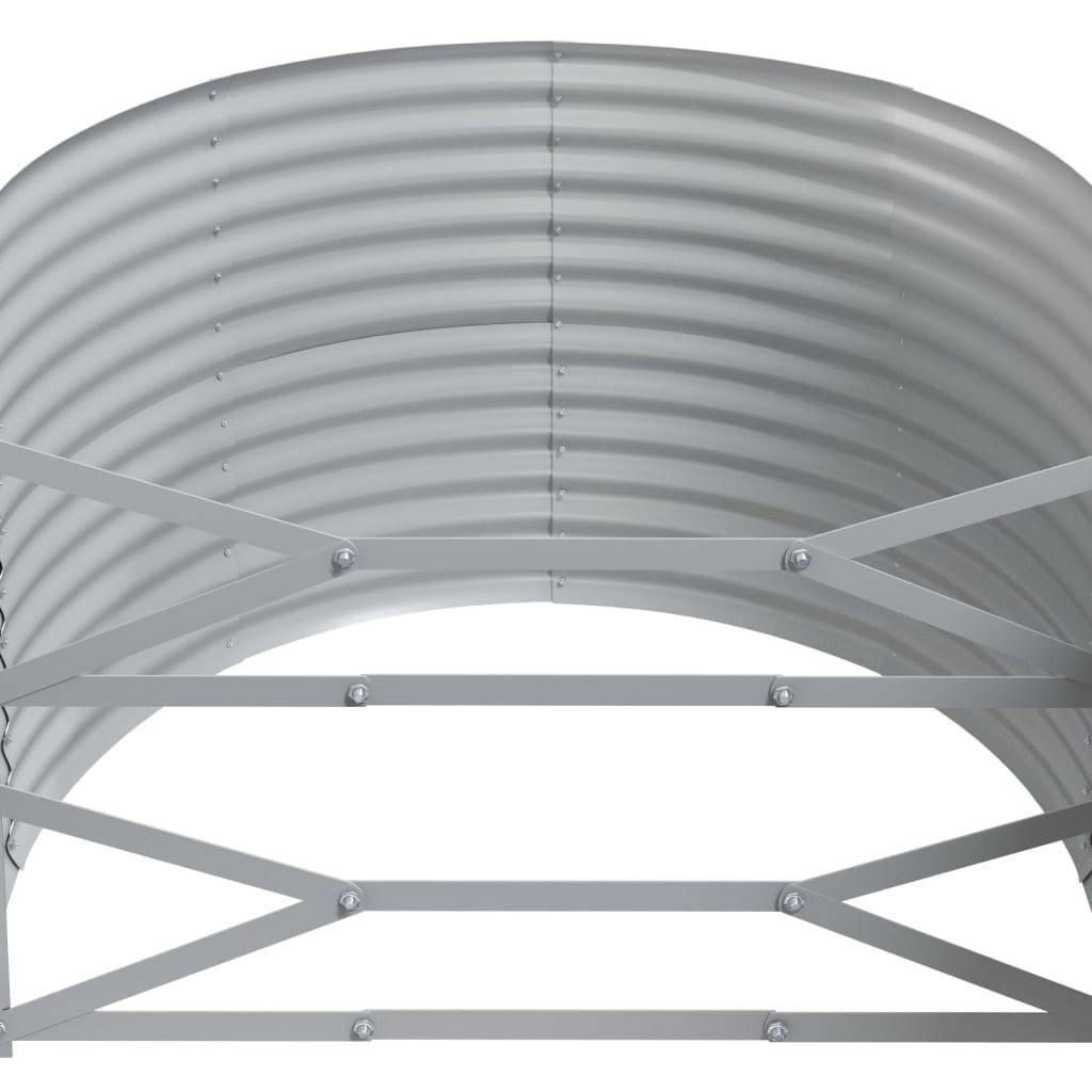 Jardinière | Lit surélevé de jardin Acier galvanisé 249x100x68cm Vert - Image 5