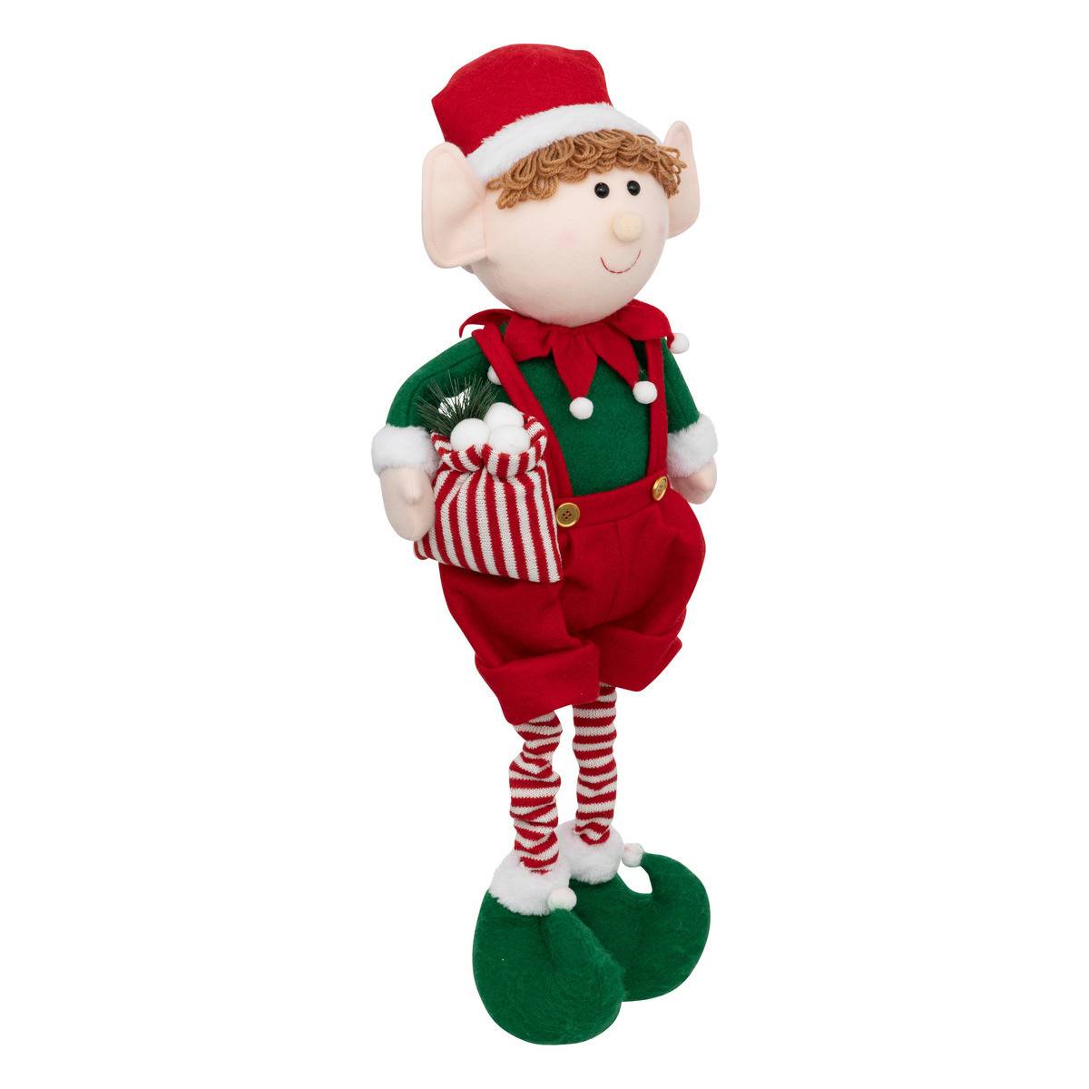 Fééric Lights & Christmas - Déco de Noël Lutin téléscopique avec chapeau H maxi 110 cm - Image 1