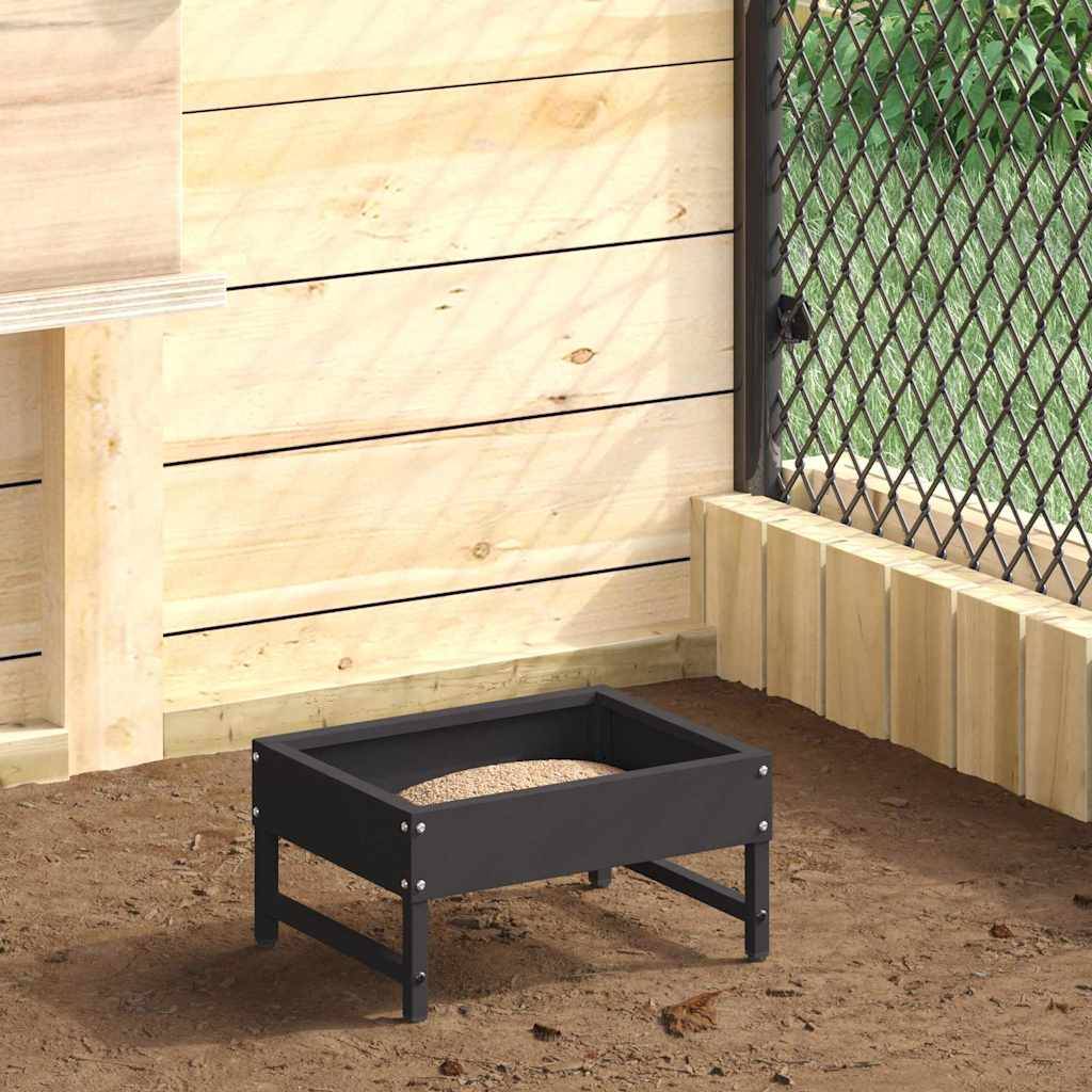 Mangeoire Oiseaux Acier Suspendre ou Poser 3kg Noir - ComfortXL Outdoor Living - Image 1