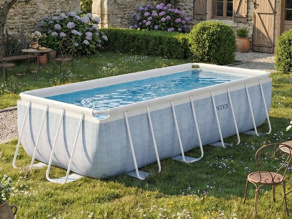 Piscine tubulaire Chevron rectangulaire 4,00 x 2,00 x 1,00 m - Intex - Image 3