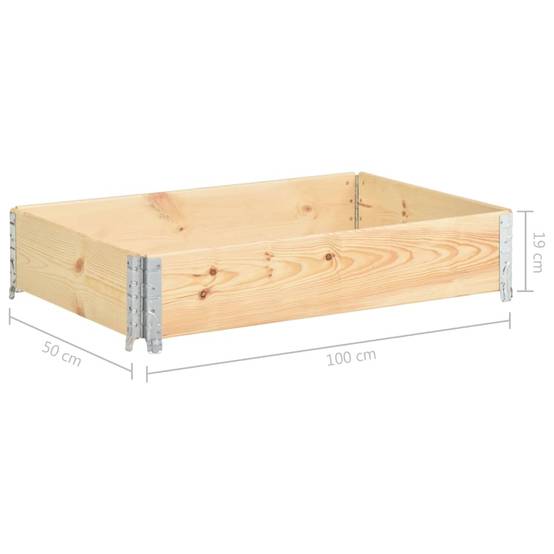 Jardinière surélevée 50 x 100 cm bois de pin solide - Image 6