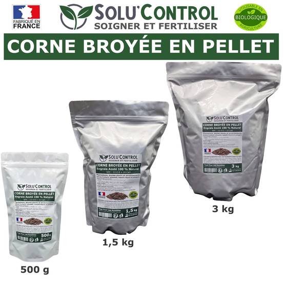 SOLU’CONTROL - 3 kg de Corne Broyée en Pellet - Formulation haute qualité Organo-Minerale - Engrais Azoté 100% Naturel- UAB - Image 7