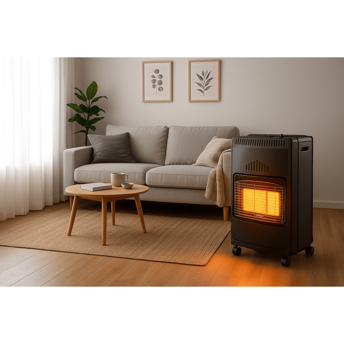 Chauffage à gaz 4200W pliable - 3 puissances de chauffe - Jusqu'à 40m2- Poele à gaz Mobile  - Brûleur céramique Infrarouge - Image 2