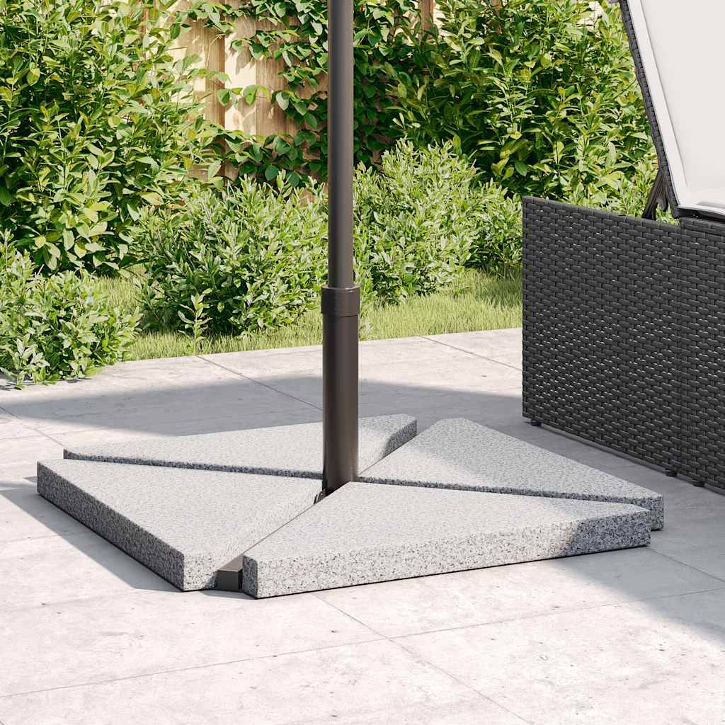 Ensemble de 5 pcs bases de parasols - accessoire parasol granit et acier - MEUBLE PRO - Image 3