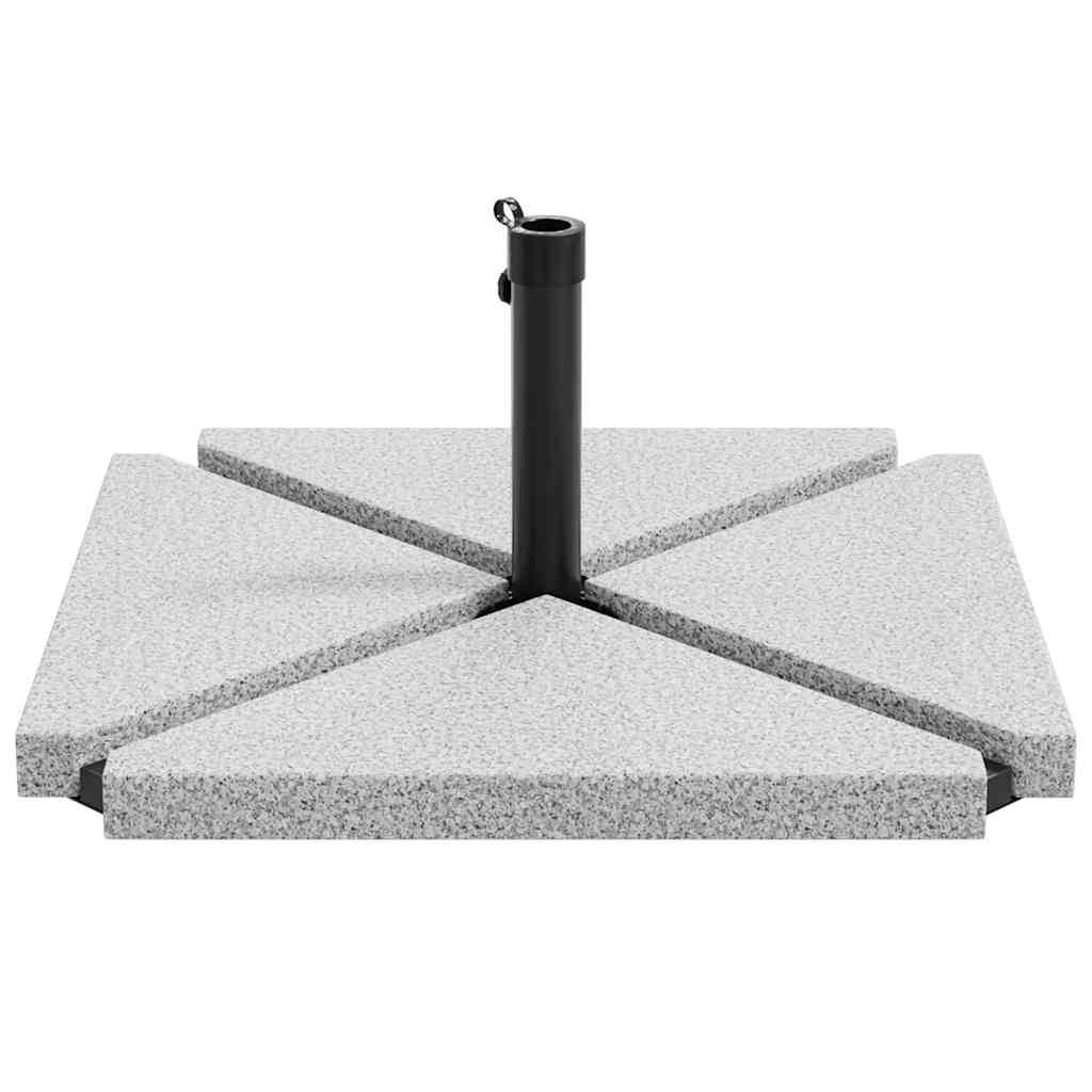 Ensemble de 5 pcs bases de parasols - accessoire parasol granit et acier - MEUBLE PRO - Image 5
