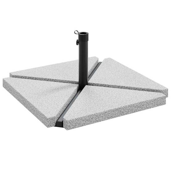 Ensemble de 5 pcs bases de parasols - accessoire parasol granit et acier - MEUBLE PRO - Image 1