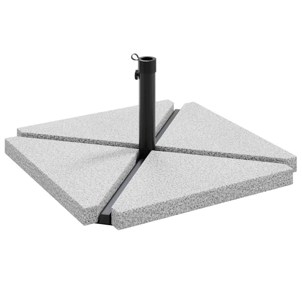 Ensemble de 5 pcs bases de parasols - accessoire parasol granit et acier - MEUBLE PRO - Image 1