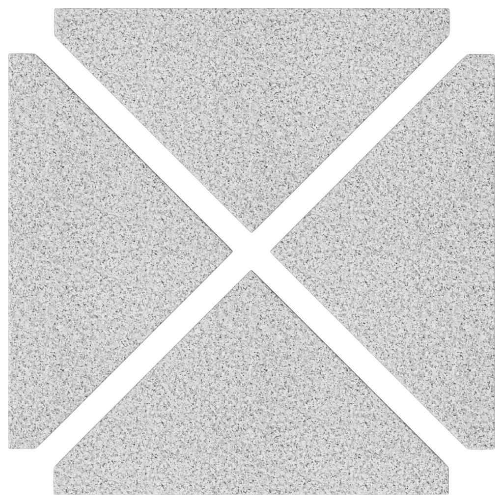 Ensemble de 5 pcs bases de parasols - accessoire parasol granit et acier - MEUBLE PRO - Image 7