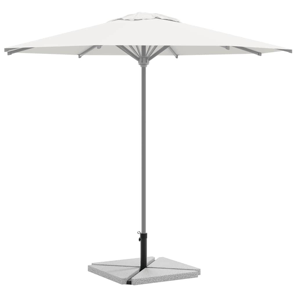 Ensemble de 5 pcs bases de parasols - accessoire parasol granit et acier - MEUBLE PRO - Image 2