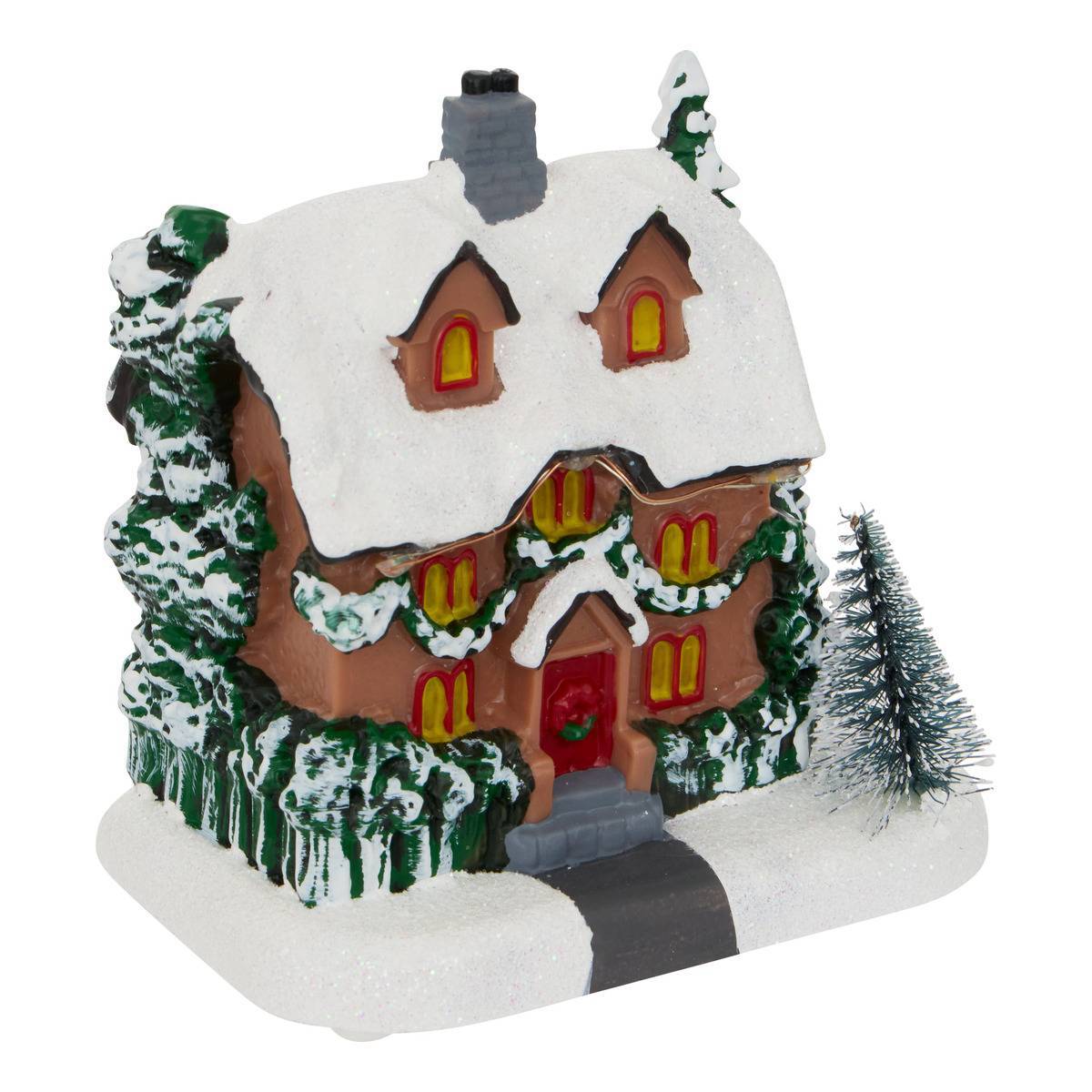 Feeric Christmas - Village de Noël lumineux petite maison 3 LED à piles 3 modèles assortis - Feeric Lights & Christmas - Image 1