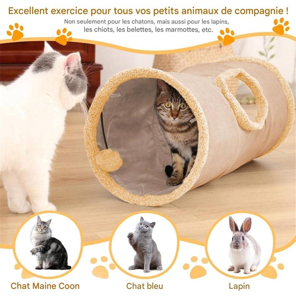 DtopbuyAge - Tunnel chat pliable pour chats et lapins DtopbuyAge - Image 2