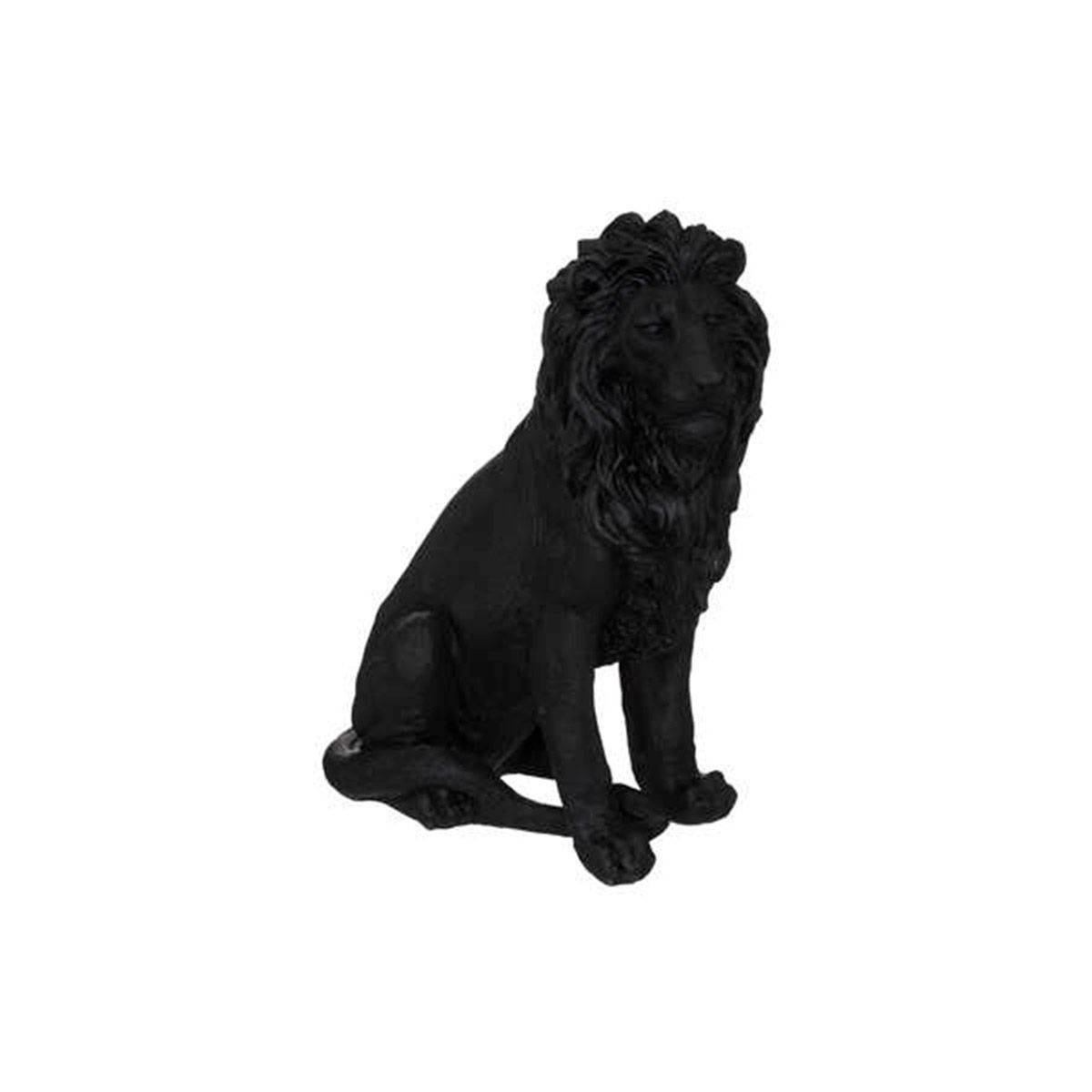 Statuette Déco "Lion en Résine" 51cm Noir - Image 1