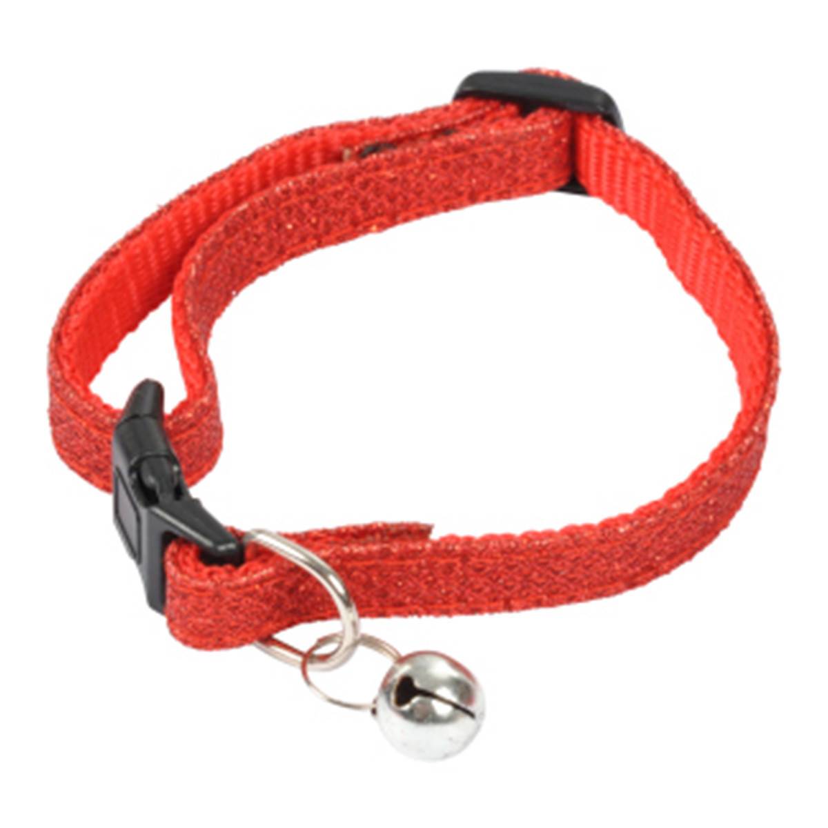 Collier pour Chat avec Grelot "Glitter" 30cm Rouge