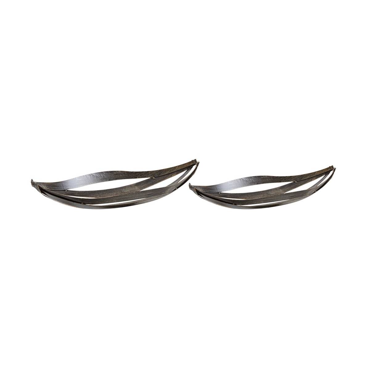 Aubry Gaspard - Corbeilles à fruits en métal gris antique (lot de 2) - Image 1