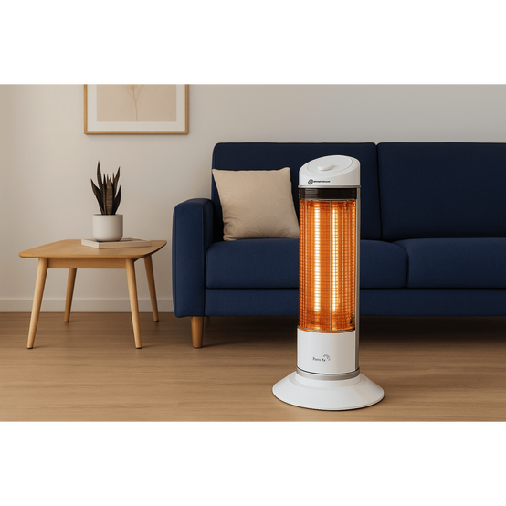 Chauffage d'appoint électrique 1200W Chaleur immédiate Oscillant Surface 25 m² PLEIN AIR - Image 3