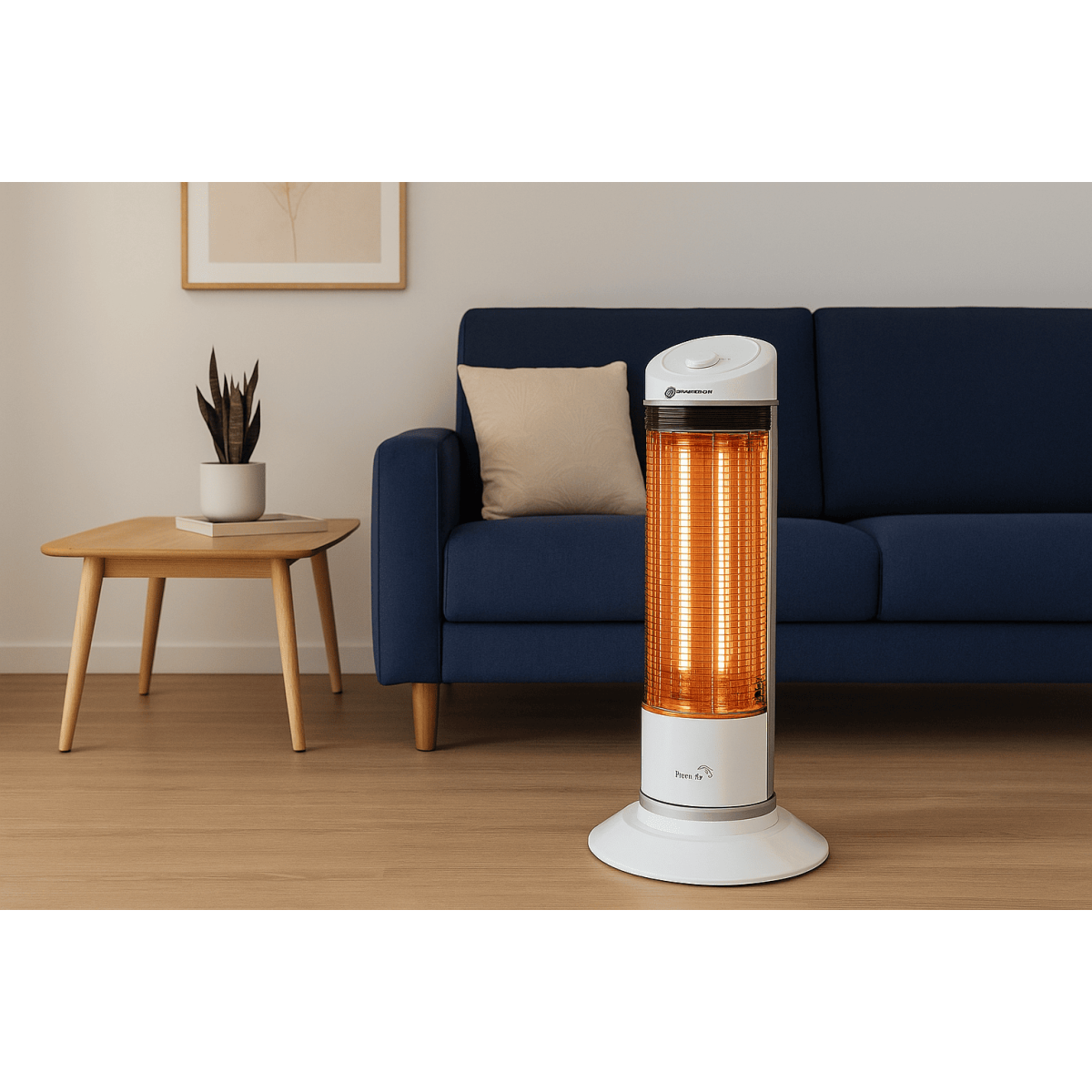 Chauffage d'appoint électrique 1200W Chaleur immédiate Oscillant Surface 25 m² PLEIN AIR - Image 3