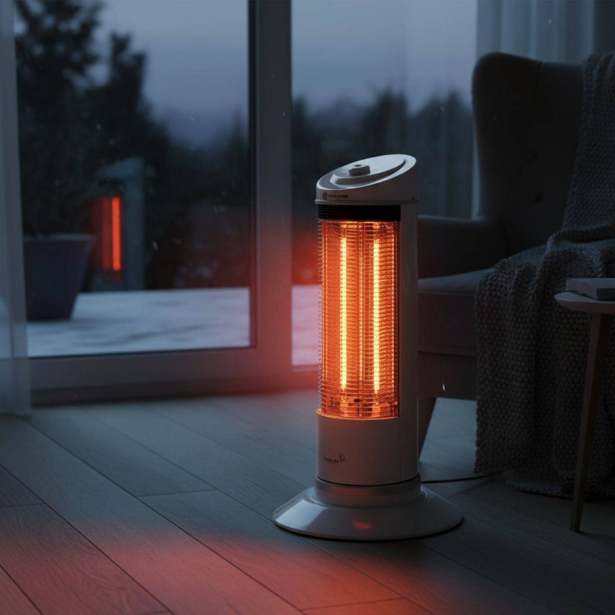 Chauffage d'appoint électrique 1200W Chaleur immédiate Oscillant Surface 25 m² PLEIN AIR - Image 8