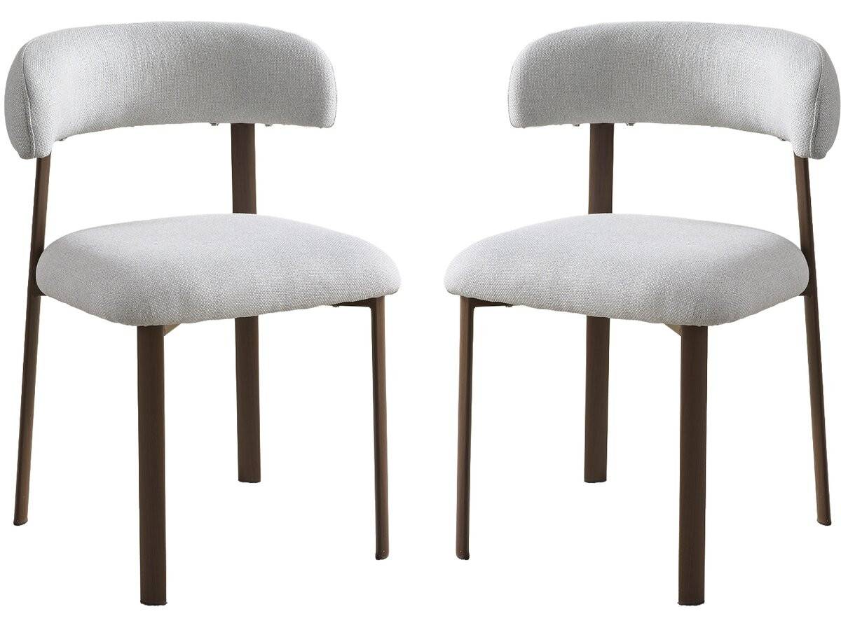 Habitat Et Jardin - Lot De 2 Chaises De Salle à Manger Imitation Bois "aurea" - Gris Clair -habitat Et Jardin - Image 1
