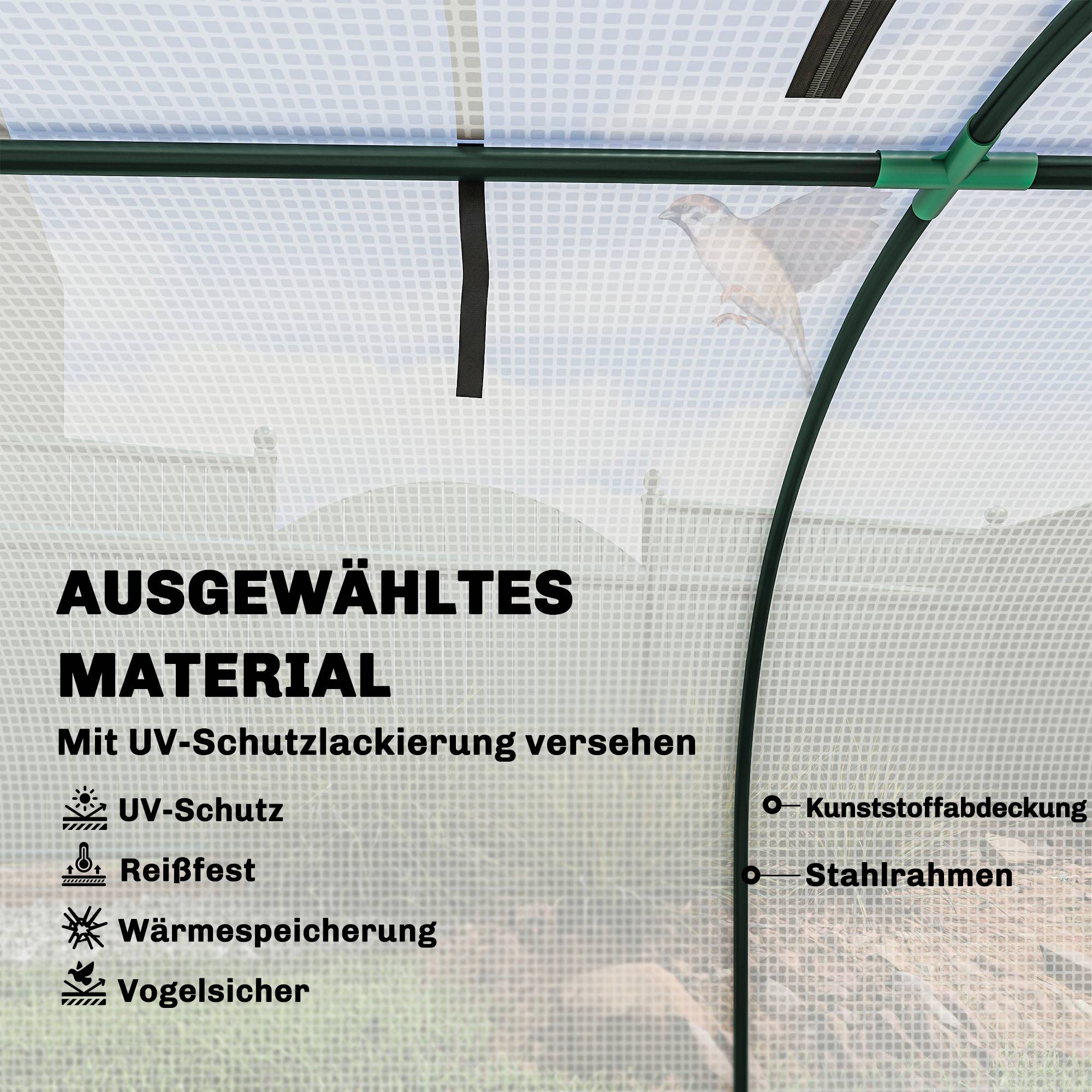 ComfortXL - Serre tunnel acier PE pour tomates jardin protection froid 295x100x80cm blanc - ComfortXL Outdoor Living - Image 6