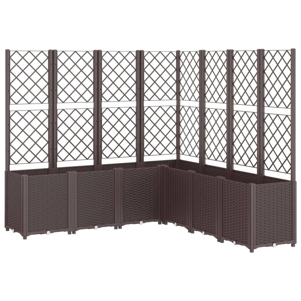 ComfortXL - Grand Carré Potager avec Treillis Modulable XXL pour Jardin Extérieur 160x160x140 cm Marron - ComfortXL Outdoor Living - Image 2