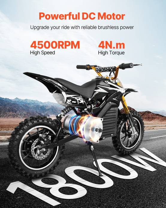 VEVOR Kit moteur électrique sans balais 1800 W, 48 V 4500 tr/min. Contrôleur, kart. - Image 2