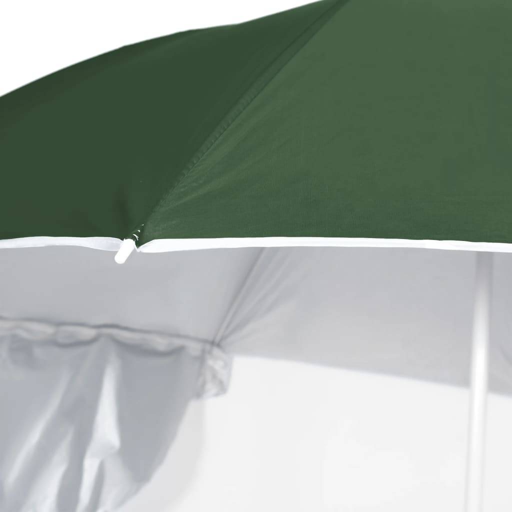 Helloshop26 - Parasol de plage avec parois latérales 215 cm vert - Image 5