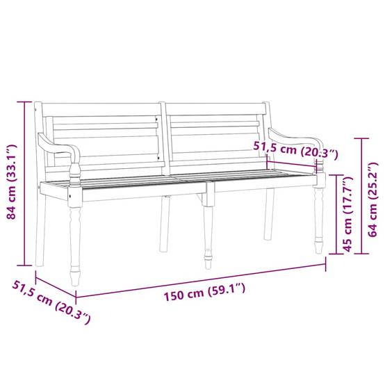 PANGIVO - Banc de jardin bois teck rouge bordeaux 150 x 51.5 x 84 cm - PANGIVO - Image 8