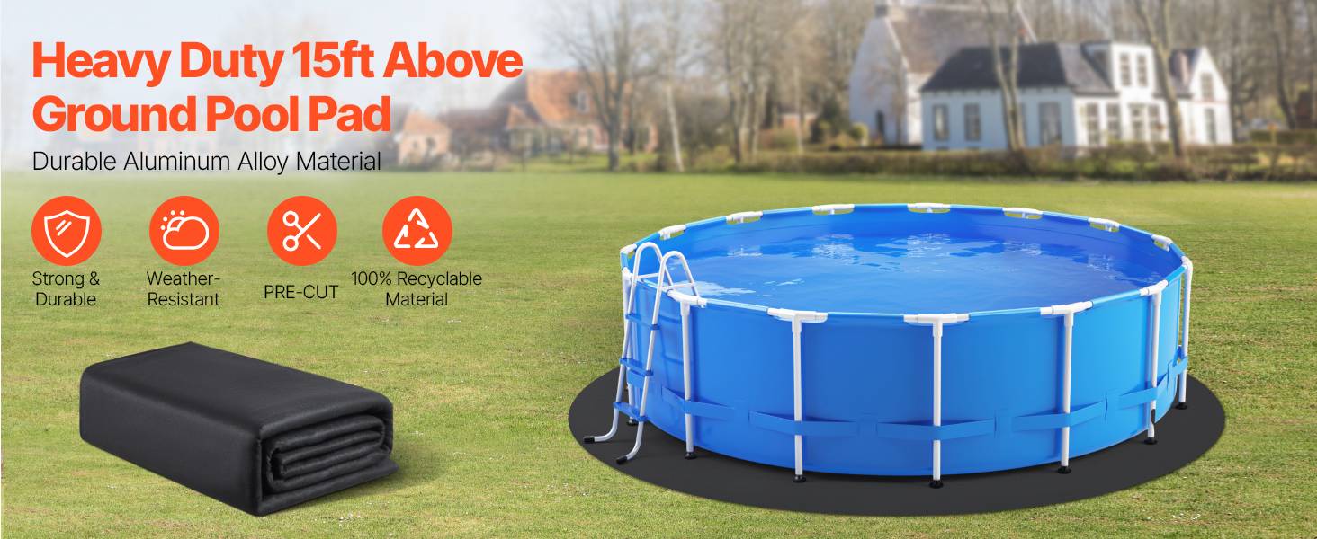 Vevor - VEVOR Tapis de Sol pour Piscine Hors Sol Rond 456 cm pour Éviter Perforations - Image 9