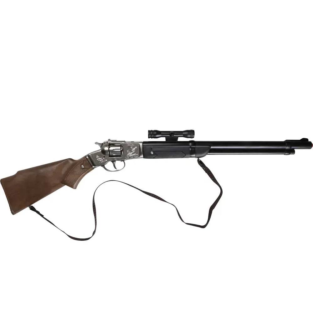 Fusil Rifle cowboy 8 coups métal crosse bois enfant 60cm - Image 1